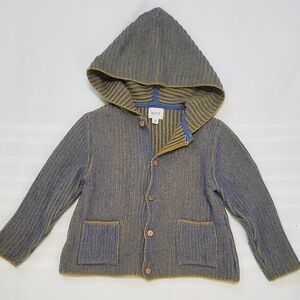 Knot Baby Button Down Hooded Cardigan Made in Portugal